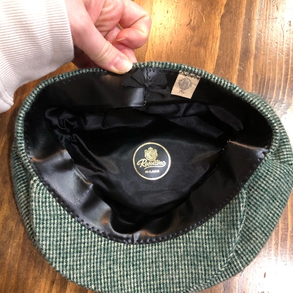 VTG Rosollino Milano United Hatters Cap & Millinery Union Newsboy Cap Sz 7 1/8 - Picture 4 of 6